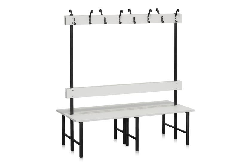 Sittbänk dubbelsektion 1500mm ljusgrå laminat