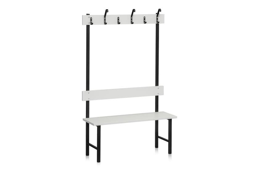 Sittbänk enkelsidig 1000mm ljusgrå laminat