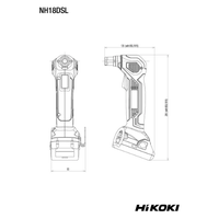 Batteridriven slaghammare 18 V HiKOKI NH18DSLW4Z