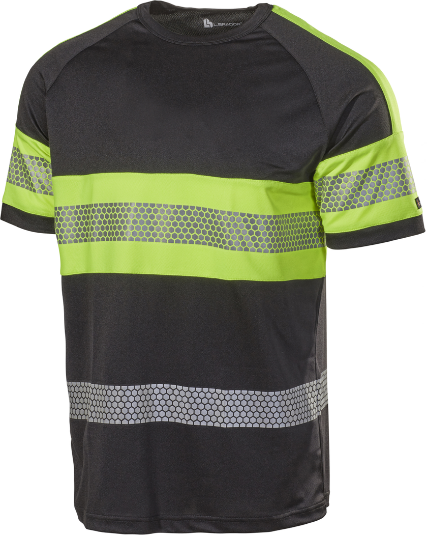 T-SHIRT 6110P SVART/GUL XS