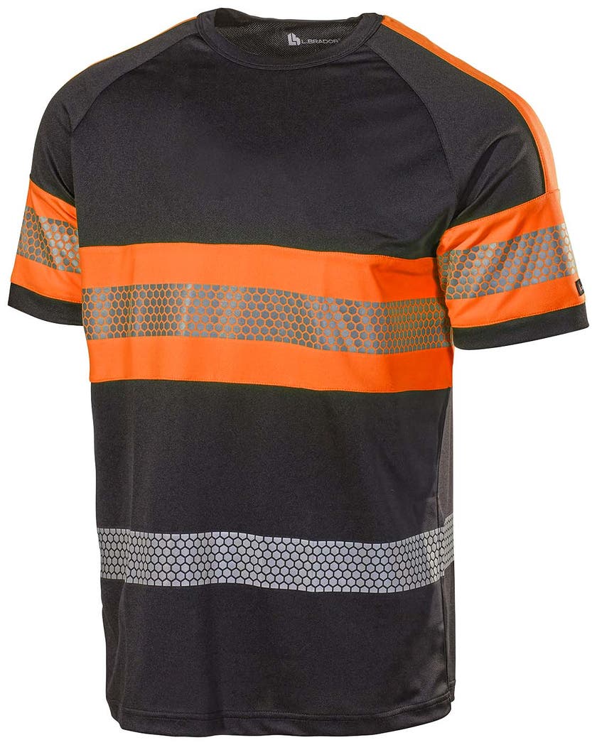 T-SHIRT 6110P SVART/ORANGE 2XL