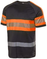 T-SHIRT 6110P SVART/ORANGE 2XL