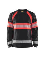 T-SHIRT 35101030 SVART/RÖD XS