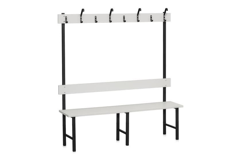 Sittbänk enkelsidig 1500mm ljusgrå laminat