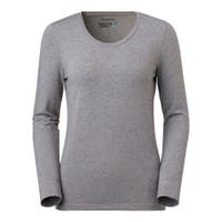 T-SHIRT LILY DAM RN LS M GRÅ STORLEK S