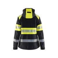 SOFTSHELLJACKA VARSEL DAM SVART T/VARSELGUL L