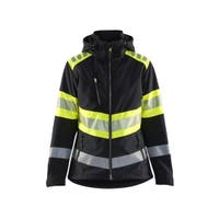 SOFTSHELLJACKA VARSEL DAM SVART T/VARSELGUL S