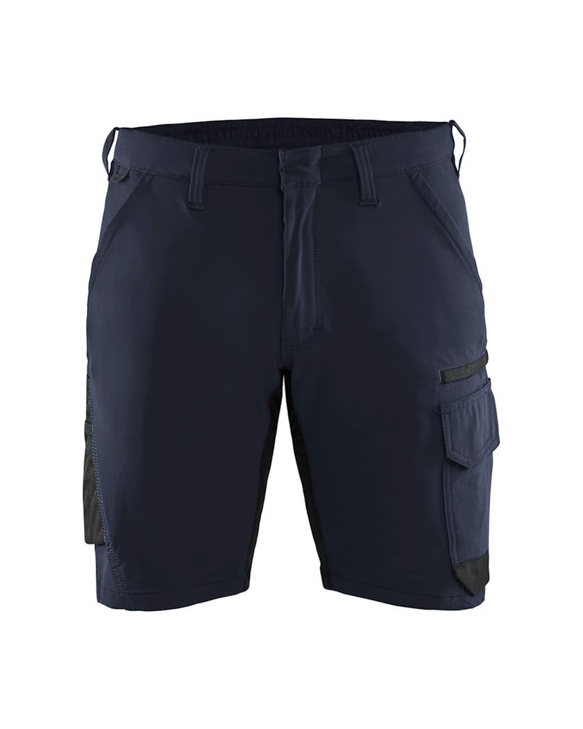 SERVICESHORTS 4-VÄGSSTRETCH MÖRKMARINBLÅ/SVART C44