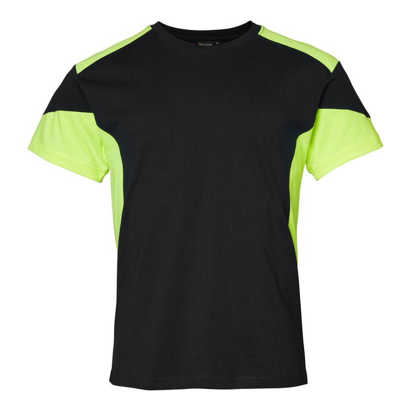 210 T-SHIRT SVART/FLUORESANT GUL XXL