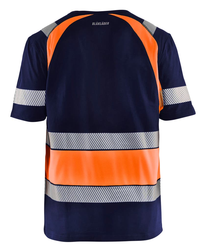 T-SHIRT 34211030 MARIN/ORANGE XS
