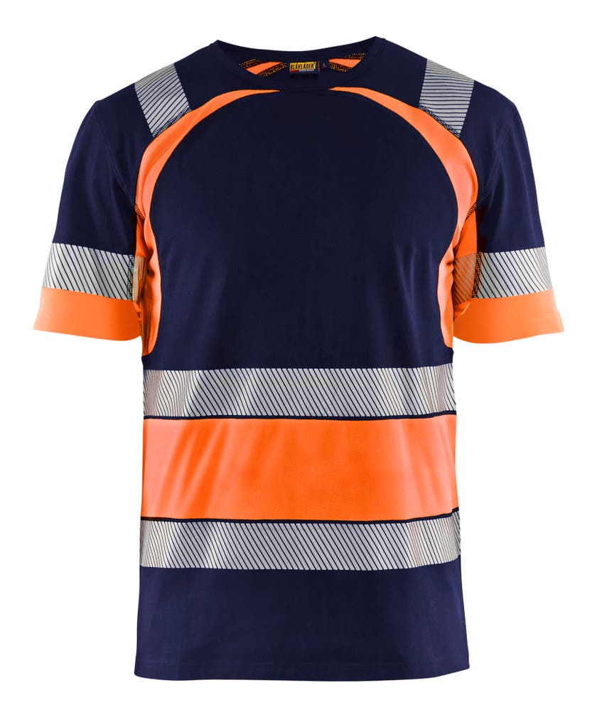 T-SHIRT 34211030 MARIN/ORANGE XS