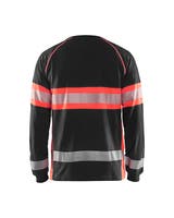 T-SHIRT 35101030 SVART/RÖD XS