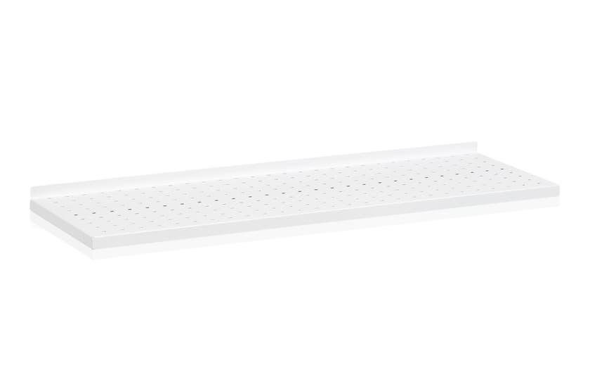 Plåthyllplan perforerad 900x300mm vit