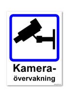Skylt "kameraövervakning" A4 297X210mm pvc
