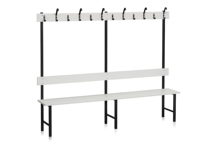 Sittbänk enkelsidig 2000mm ljusgrå laminat
