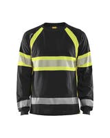 T-SHIRT 35101030 SVART/GUL 5XL