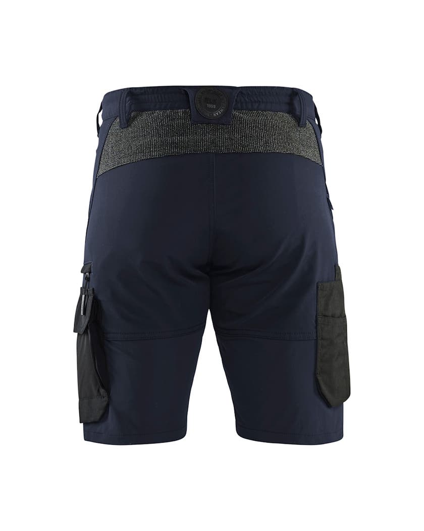 SERVICESHORTS 4-VÄGSSTRETCH MÖRKMARINBLÅ/SVART C44