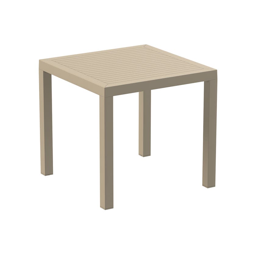 Ares bord 80x80, taupe (beige/ grå)