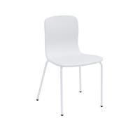 Alcudia, stapelbar stol, svart sits, kromatstativ, omontera