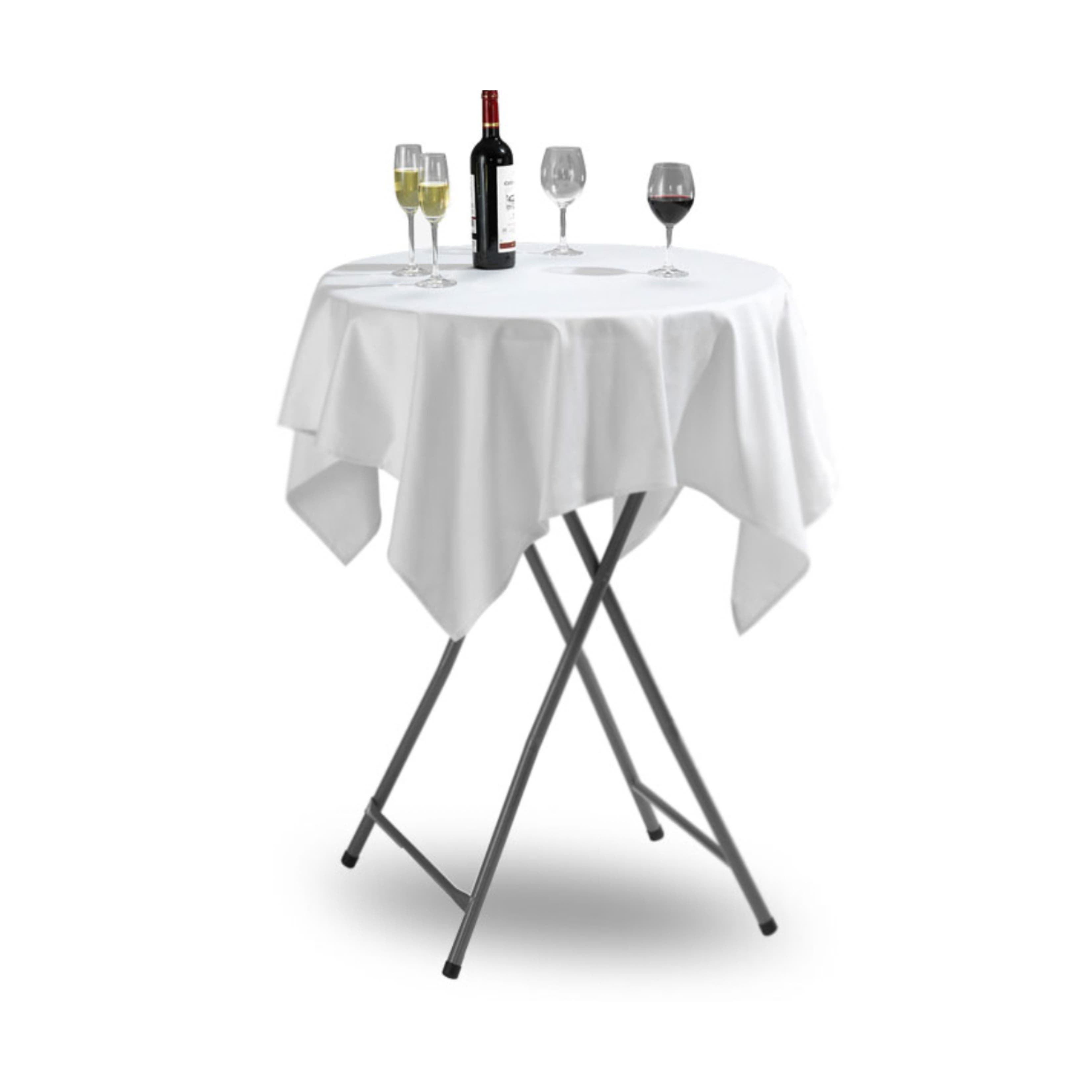 Vit duk, 50% bomull / 50% polyester, 130x130 cm