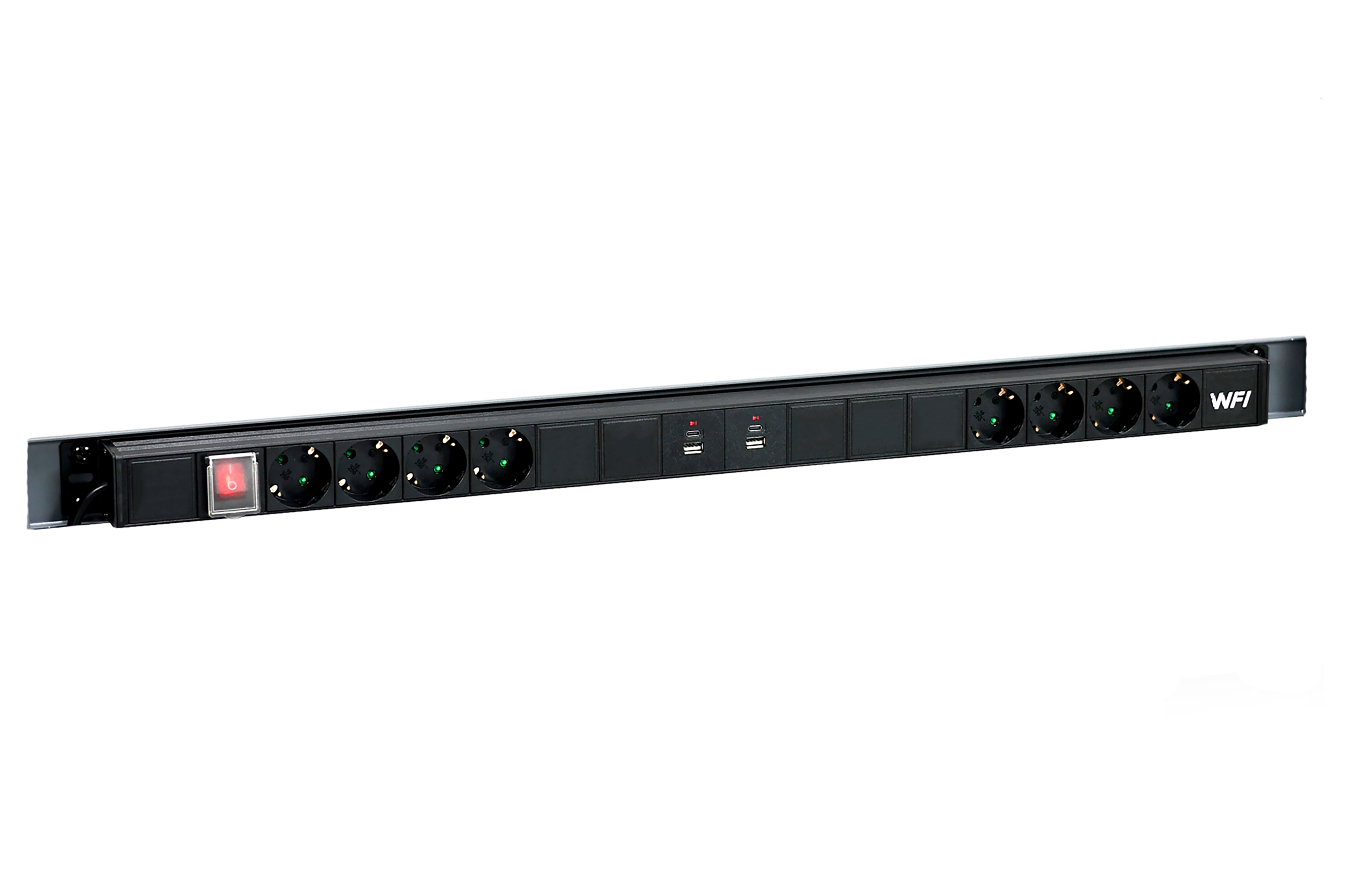 Komplett energipanel 8 uttag 900mm power bar