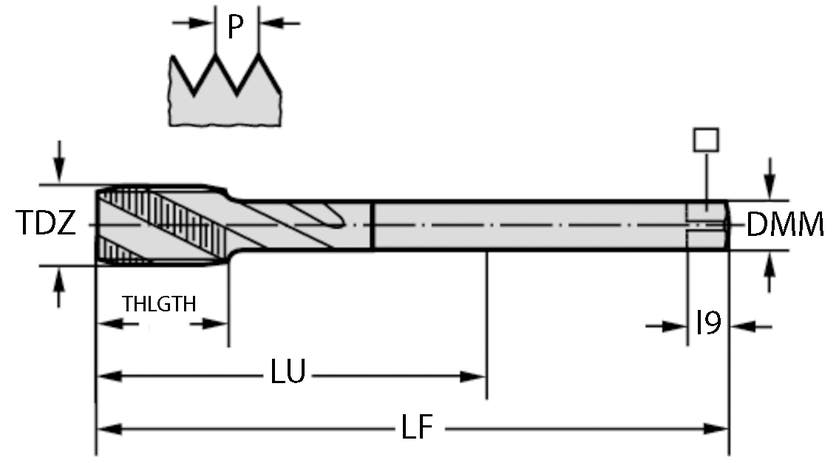 GÄNGTAPP M16 SPIRAL 24° FÖR LEGERADE STÅL