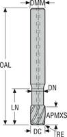 Pinnfräs hm 421L160R400Z2AMEGA-T