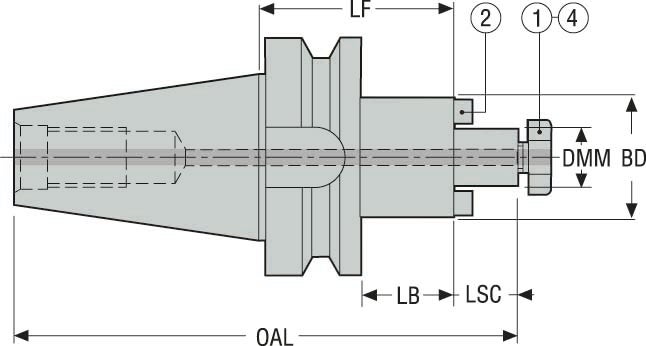 HÅLLARE BT40ADB-SM27-100-F3L1