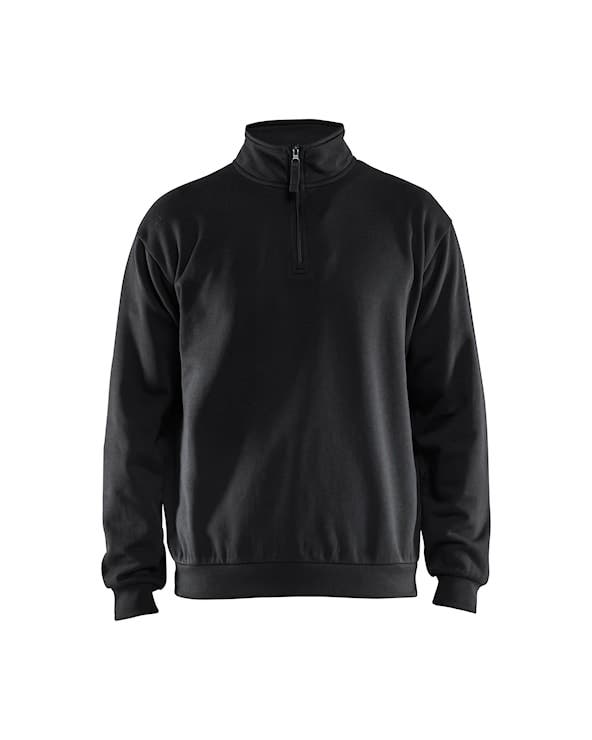 Sweatshirt Half-zip Svart 6XL