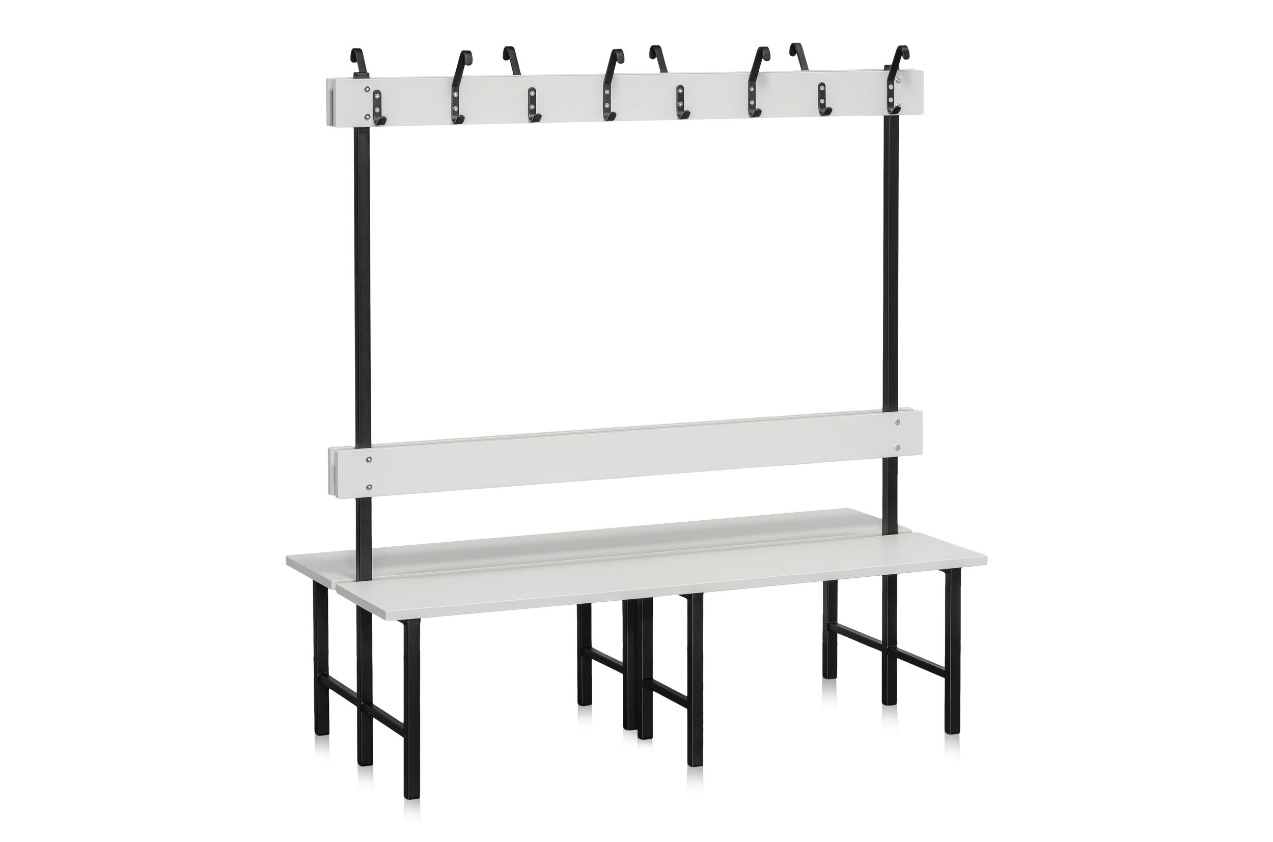 Sittbänk dubbelsektion 1500mm ljusgrå laminat