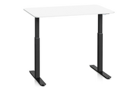 Skrivbord Sitt&Stå 1200x800 mm Vit Laminat Svart Stativ
