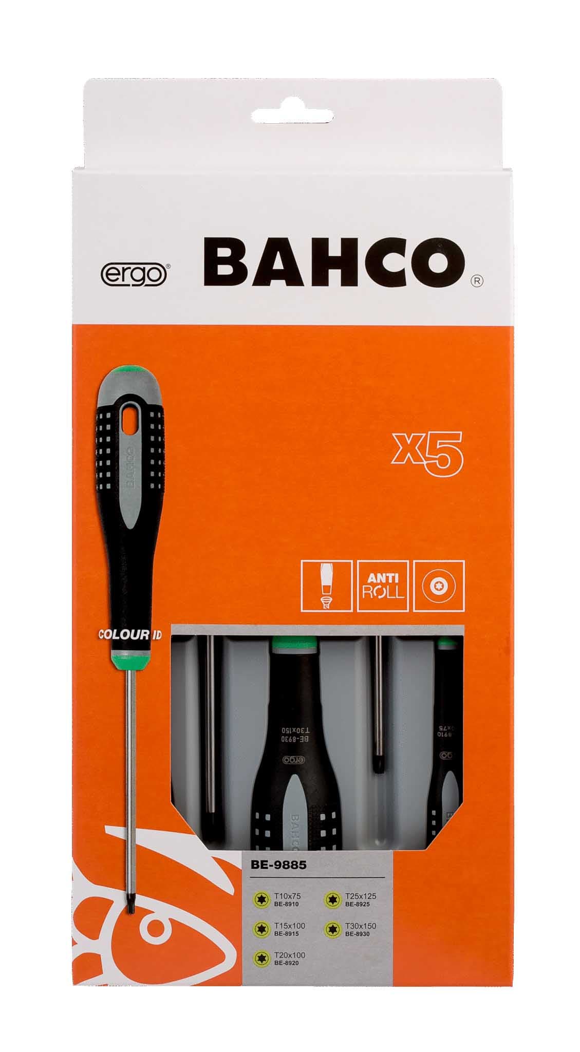MEJSELSATS BAHCO TORX 5 ST T10 15 20 25 30