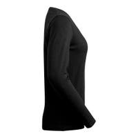T-SHIRT LILY DAM RN LS SVART STORLEK XL