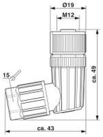 KONTAKT HONA 90° M12 4-POL SACC-M12FR-4PL M A-CODE