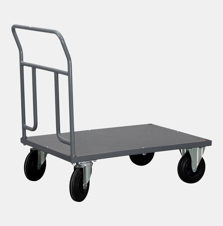 PLATTFORMSVAGN rörgavel 1200X8 00 MM Grå