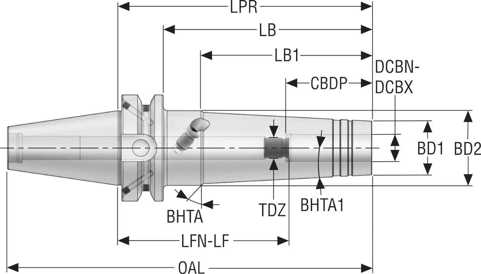 Hållare BT40ADB-HCS06-150