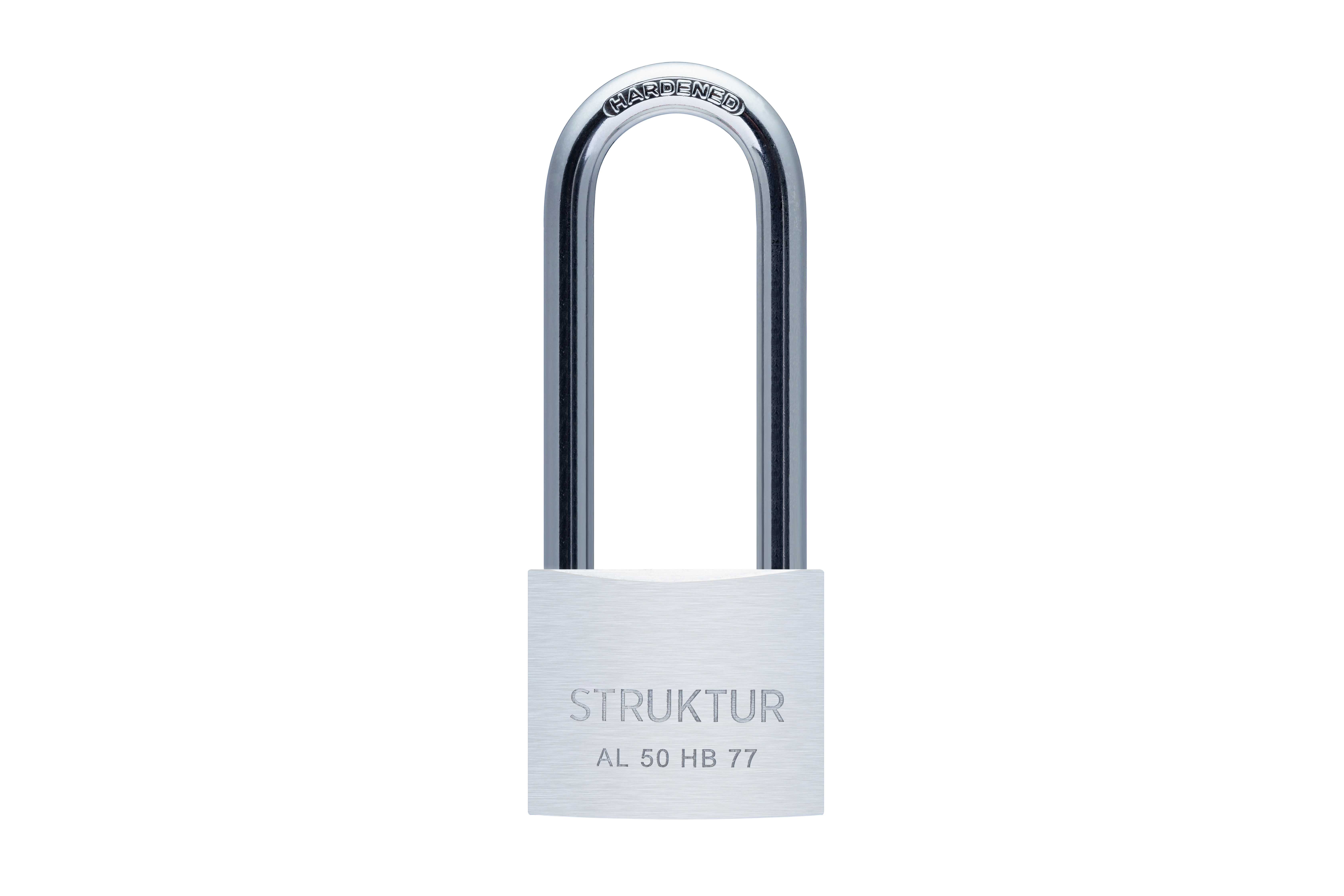 HÄNGLÅS STRUKTUR ALUMINIUM 50H B77 1 ST