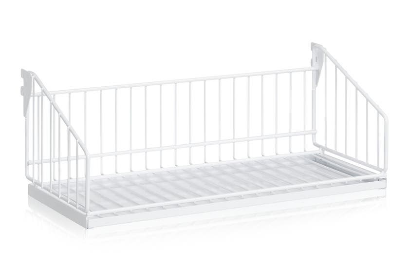 Skohylla inklusive Dropplåt 60 0 mm Vit