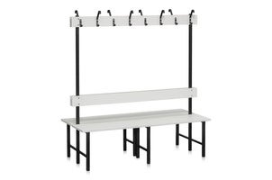 SITTBÄNK DUBBELSEKTION 1500 MM LJUSGRÅ LAMINAT