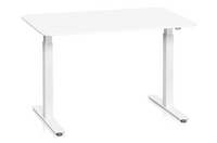 Skrivbord Sitt&Stå 1200x800 mm Vit Laminat Vitt Stativ