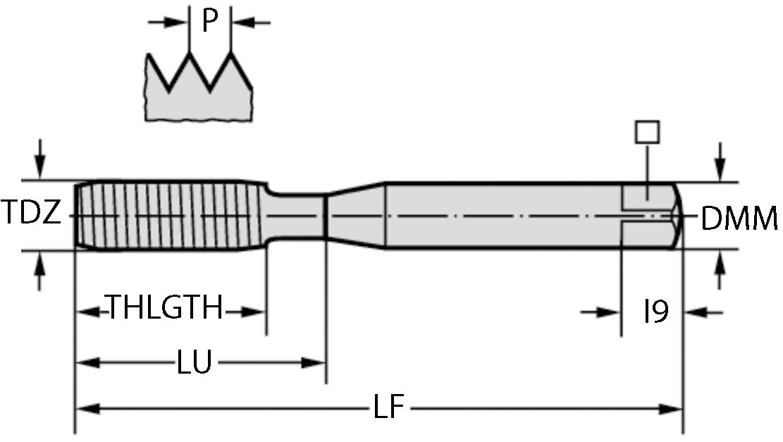 GÄNGTAPP TC420-M2.5-C0-WW60BA Thread Formers, HSS-E, Supreme