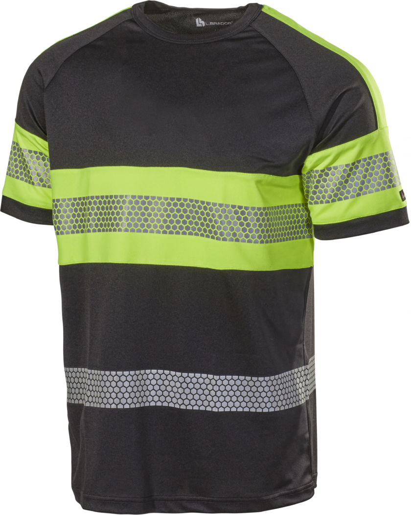 T-SHIRT 6110P SVART/GUL XS