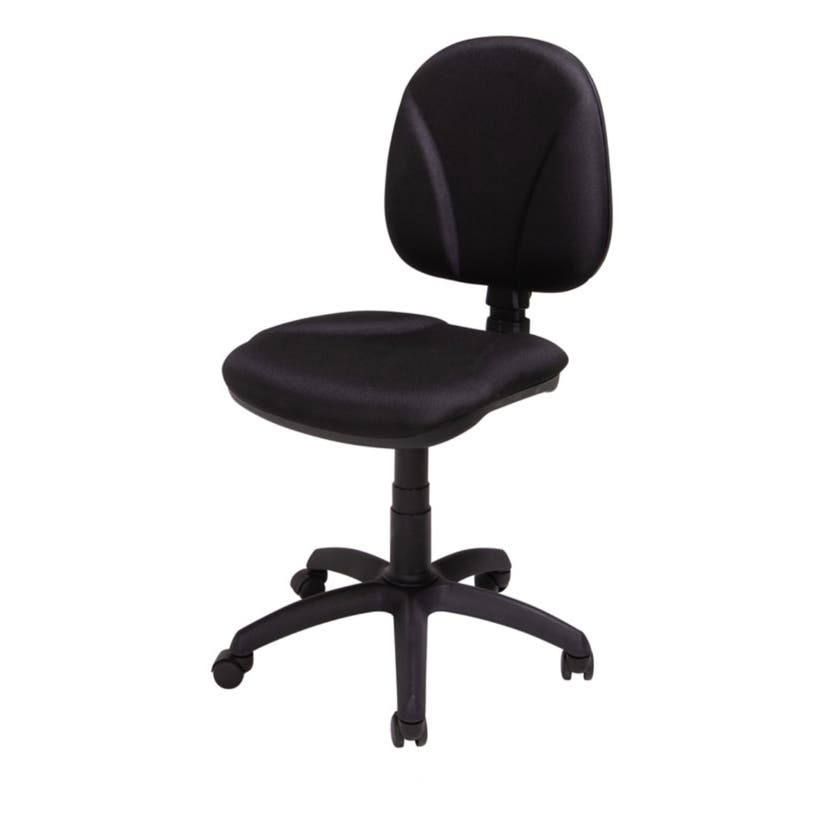 DIJON, KONTORSSTOL UTAN ARMSTÖ D, SVART TYG, SVART UNDERREDE