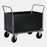 PLATTFORMSVAGN träsarg hög 100 0X700 MM Grå