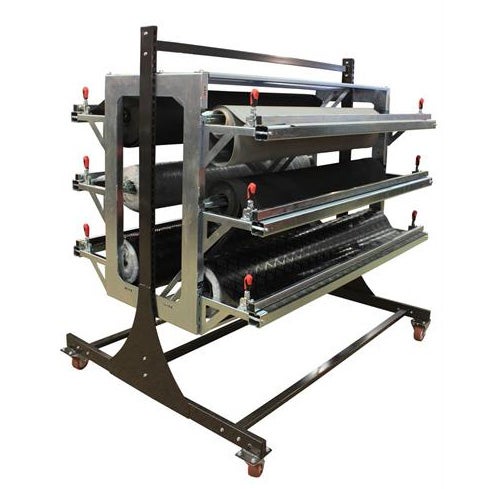 GUMMIDUKSSTÄLL FÖR 6 LIGGANDE RULLAR