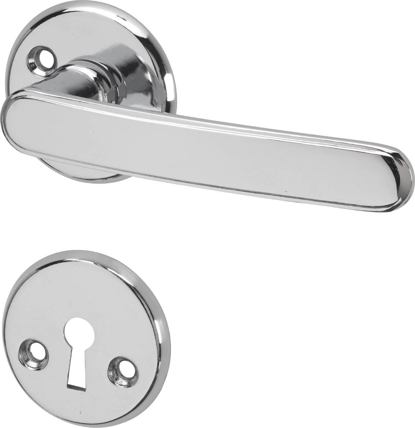 INNERDÖRRHANDTAG VALBORG MED N YCKELSKYLT FÖRKROMAD 1 SET