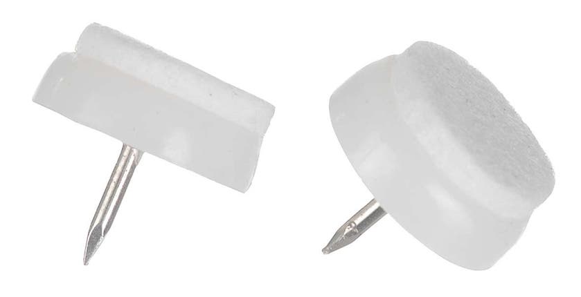 Golvskydd filt m spik 26mm vit