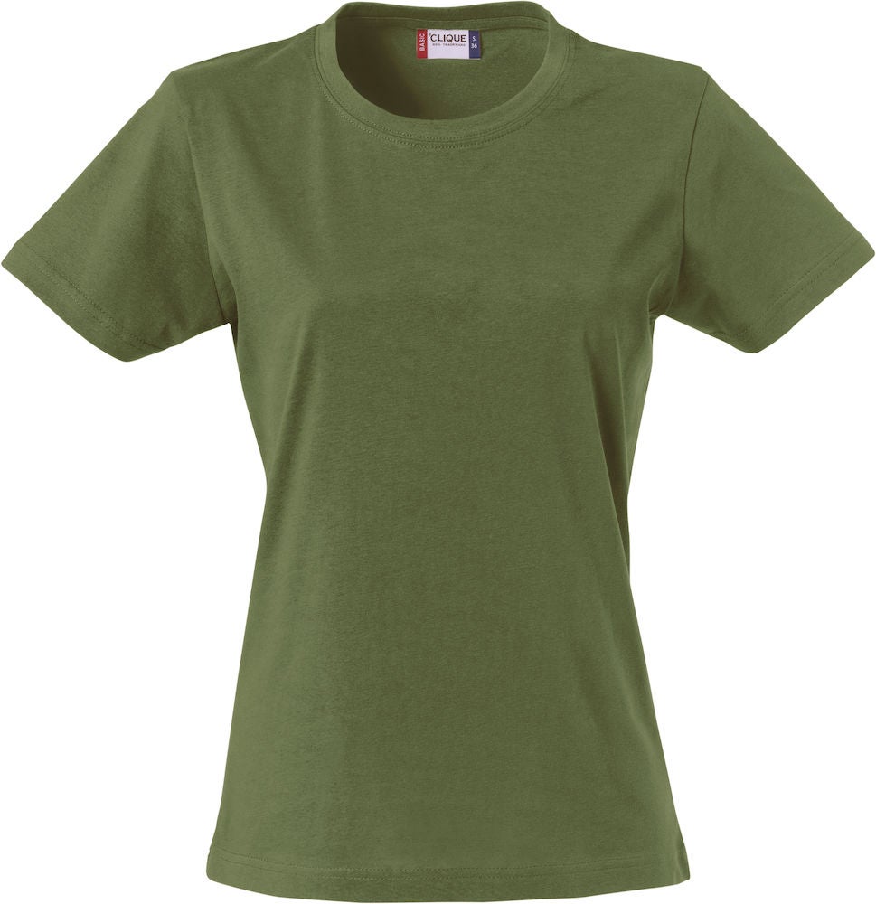 BASIC-T DAM MILITÄRGRÖN XL