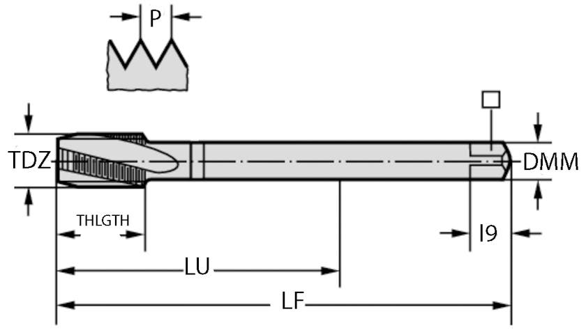 GÄNGTAPP 2146663-M12X1.5 M 12X1,5-6HX 100/21/9/4