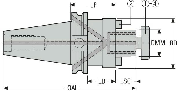 HÅLLARE CAT40ADB-SM0.750-4.000 -L1